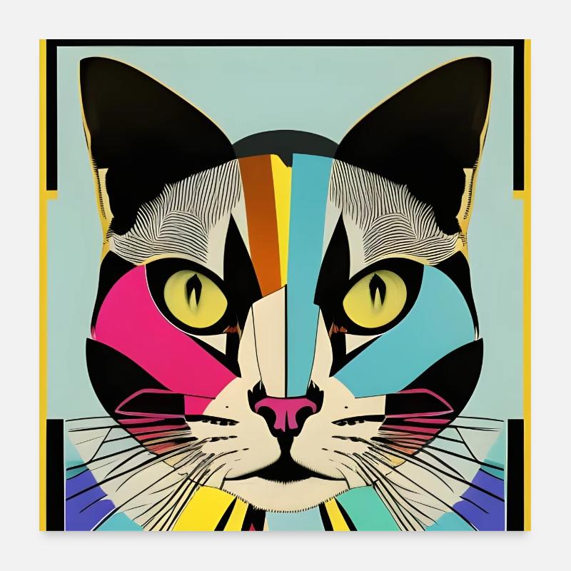 Chat Fred Poster 60 x 60 cm