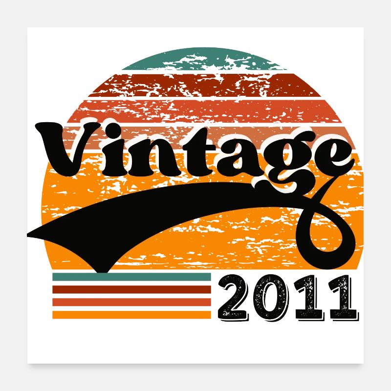 Vintage 2011 Poster 60 x 60 cm