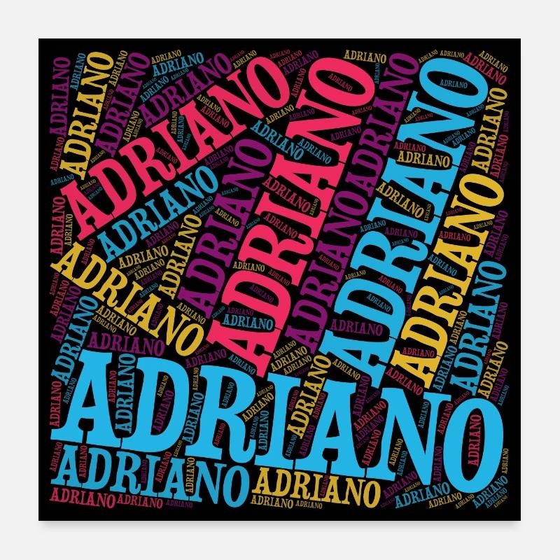 poster adriano word cloud gift idea collage Poster 24" x 24" (60x60 cm)