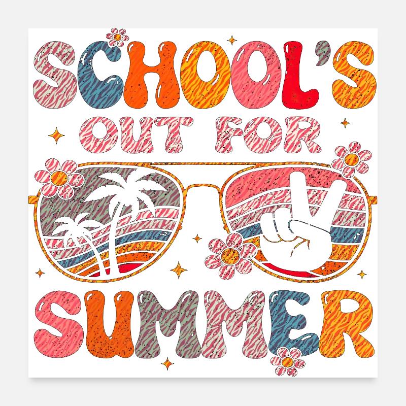 Abschlussfeier 2024 Abiturfeier Poster 60x60 cm