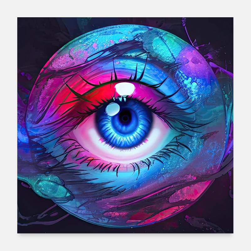 Globe oculaire 001 Poster 60 x 60 cm