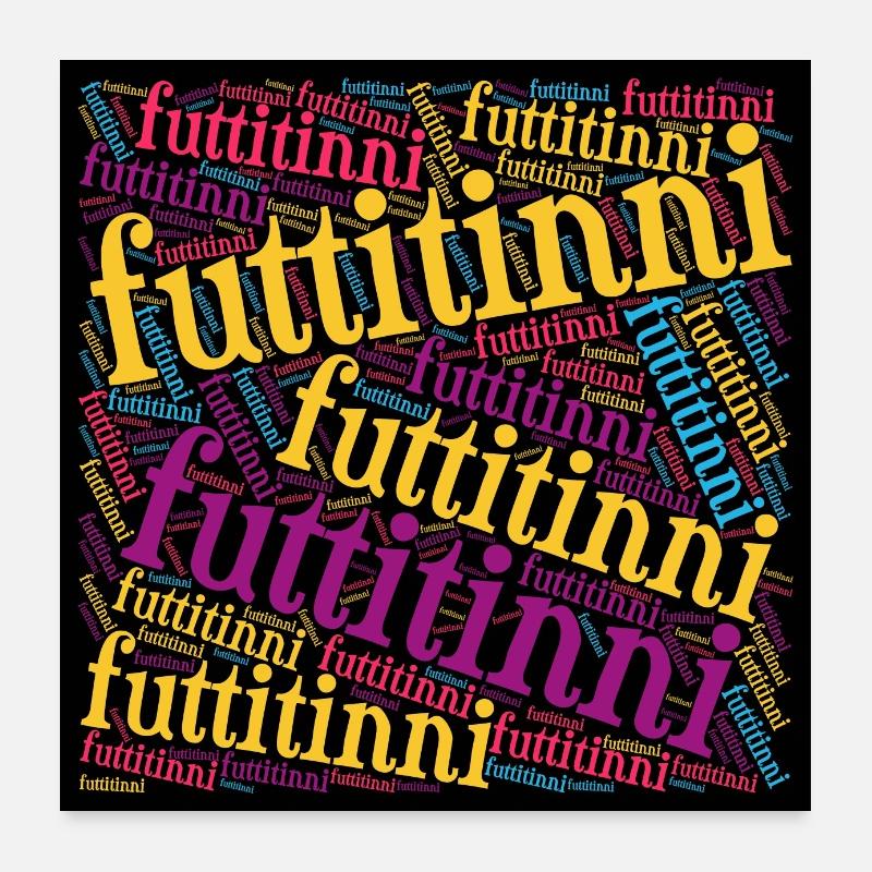 Sizilien Poster futtitinni Geschenkidee Wortwolke Poster 60x60 cm