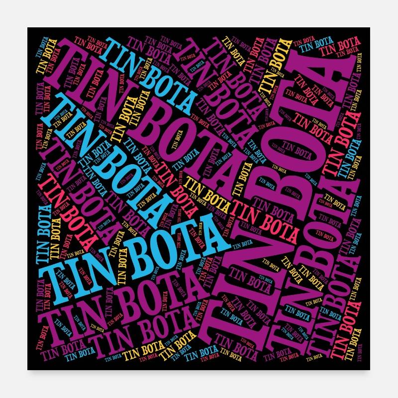 Poster Tin Bota Wortwolke Emilia Romagna - Poster 60x60 cm - Weiß