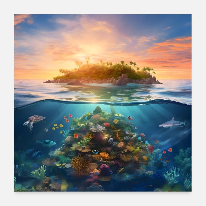 Dream Island Poster 24" x 24" (60x60 cm)