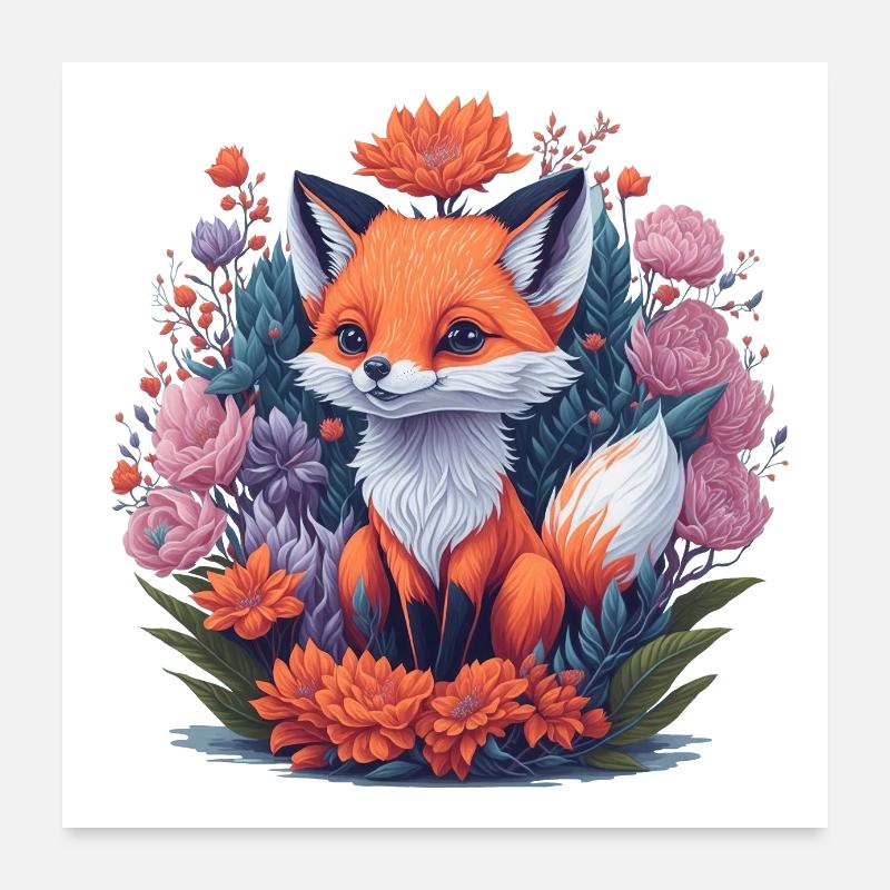 Renard Poster 60 x 60 cm