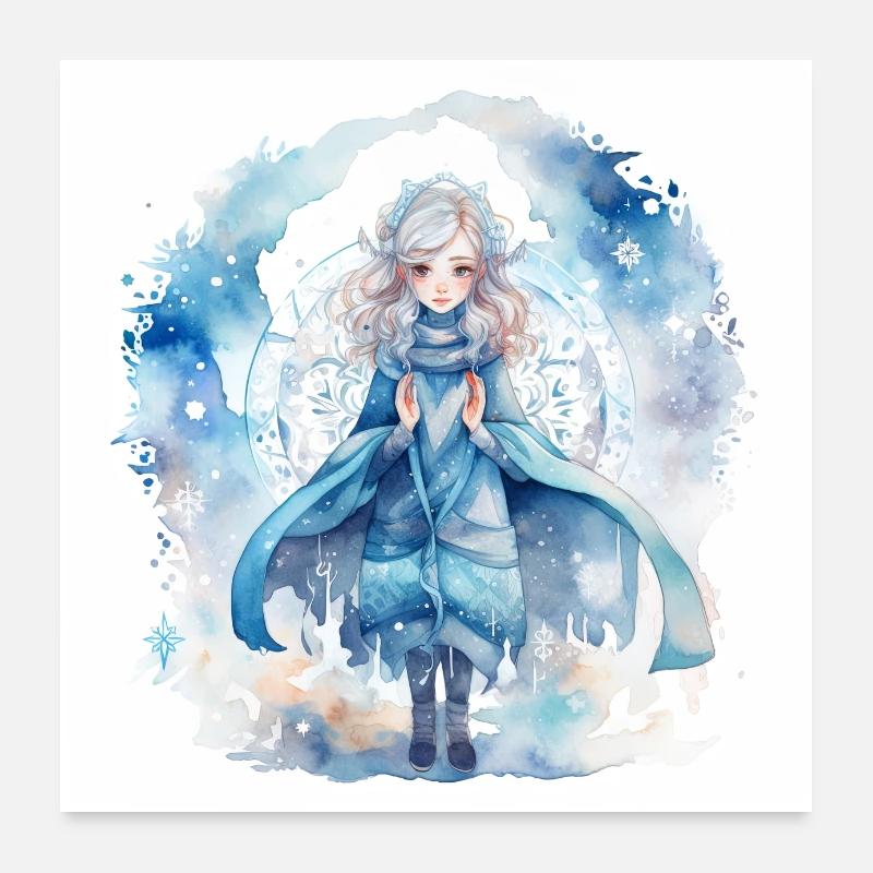 wunderbare Winter EisKönigin Poster 60x60 cm