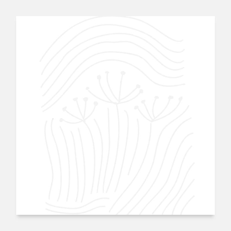 Pissenlits dans le pré Poster 60 x 60 cm