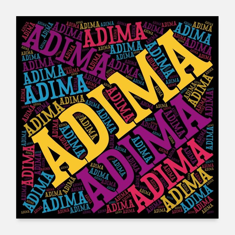 Poster adima wortwolke wort collage textkunst Poster 60x60 cm