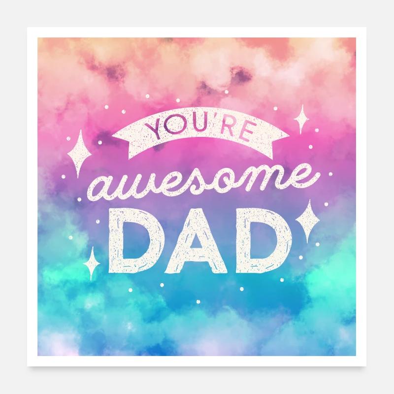 Du bist ein großartiger Papa Poster 60x60 cm
