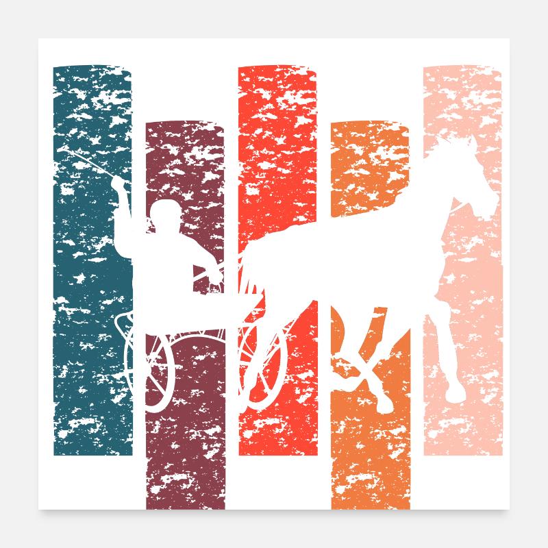 Traber Vintage Geschenk Rennen Poster 60x60 cm