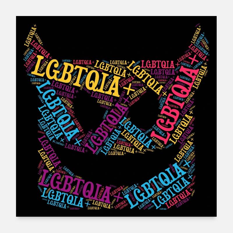 lgbtqia+ poster devil word cloud word art Poster 24" x 24" (60x60 cm)
