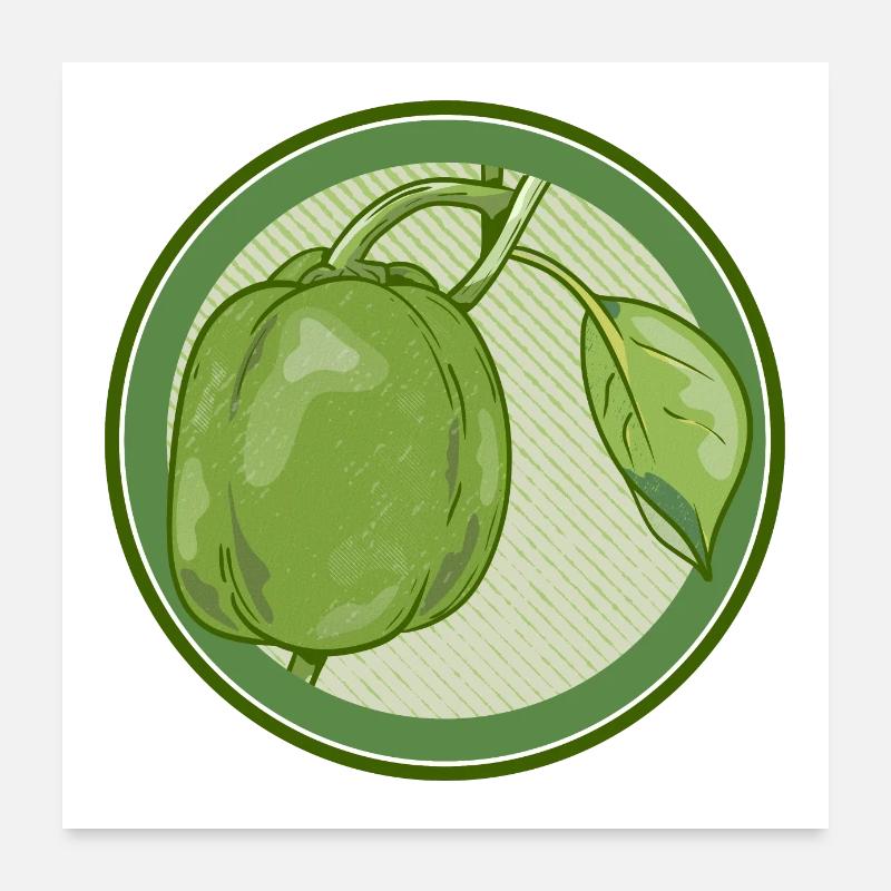 Poivron Poster 60 x 60 cm