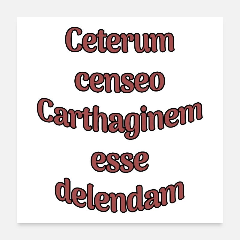 Ceterum censeo Carthaginem esse delendam Poster 60 x 60 cm