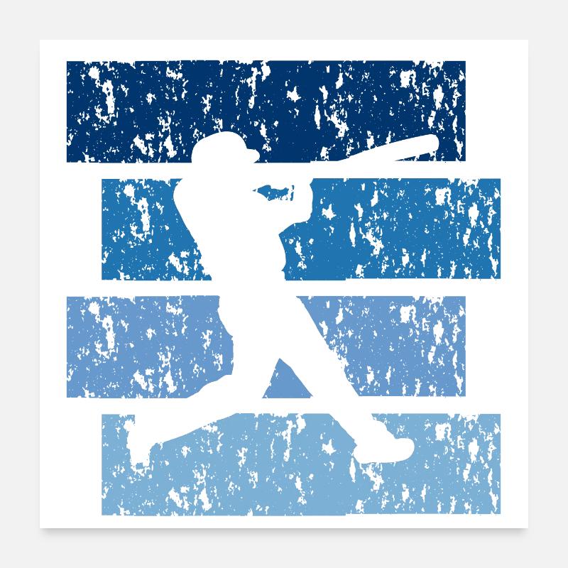 Vintage Geschenk Baseball Poster 60x60 cm