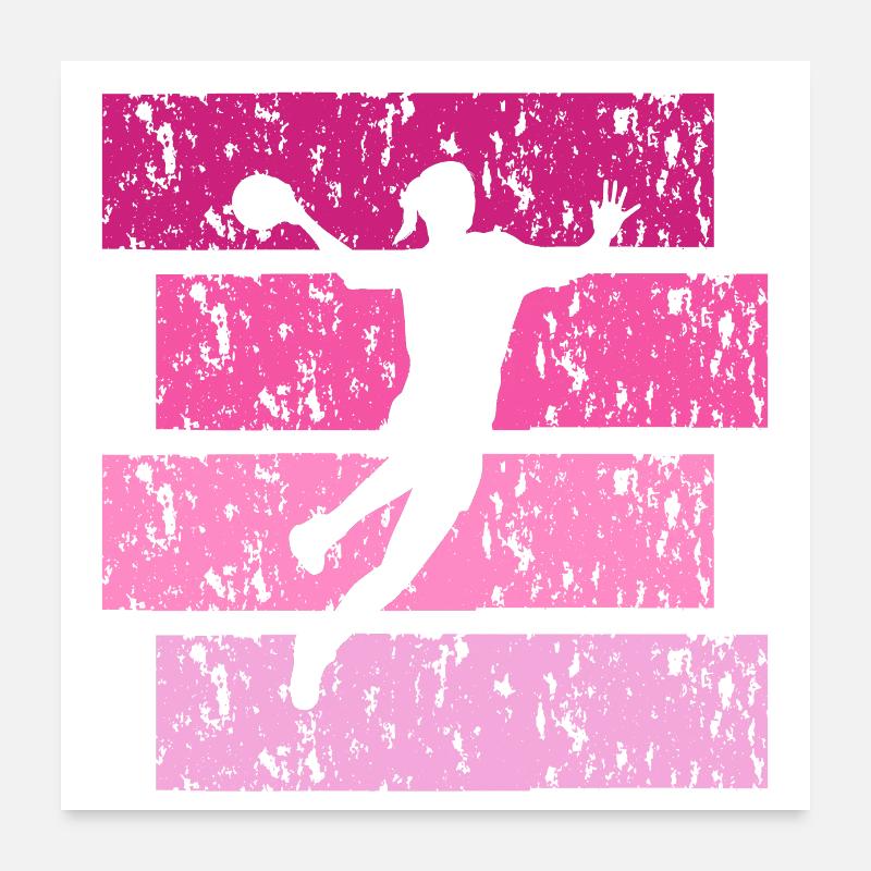 Handball-Geschenk Vintage Poster 60x60 cm