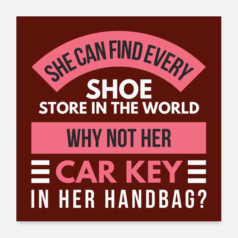 Togs2Tease - She can't find her car key Poster 24" x 24" (60x60 cm)