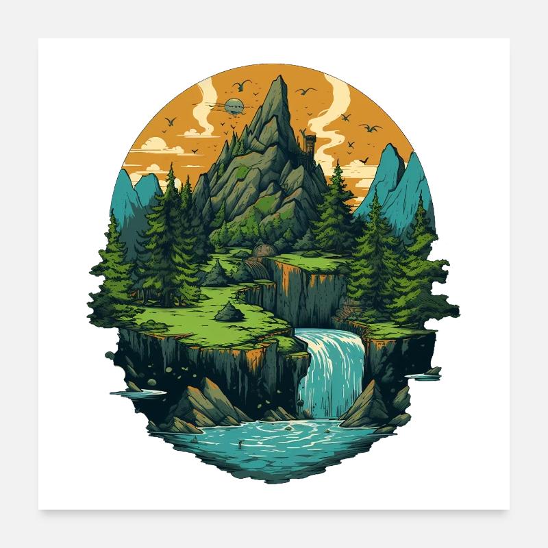 Paysage Poster 60 x 60 cm