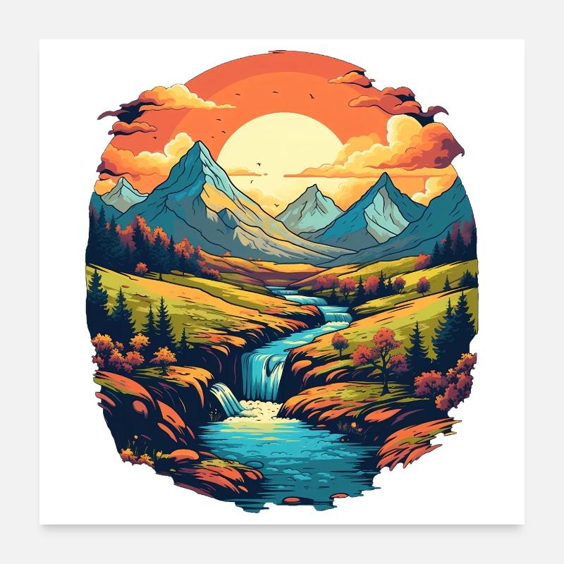 Paysage Poster 60 x 60 cm