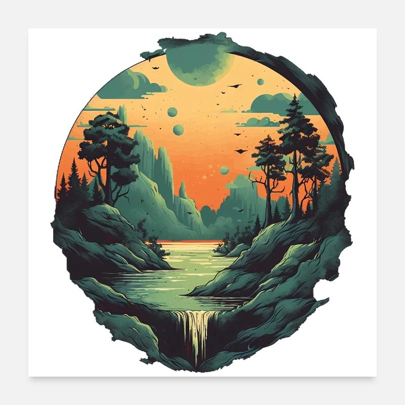 Paysage Poster 60 x 60 cm