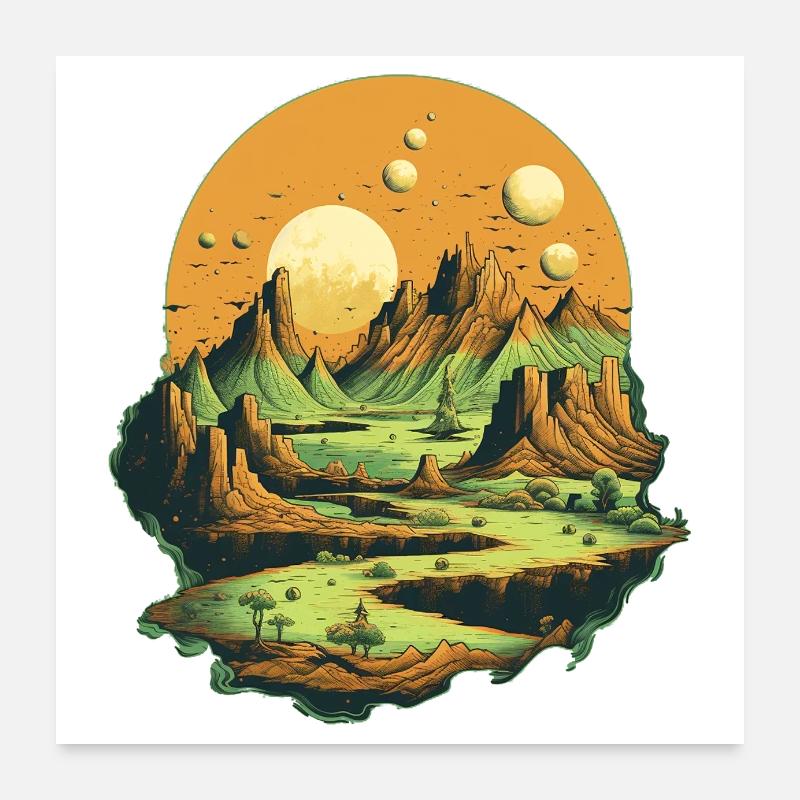 Paysage Poster 60 x 60 cm