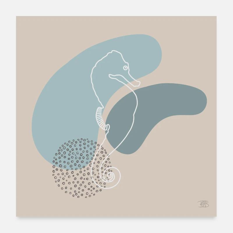 Cavalluccio marino Poster 60x60 cm
