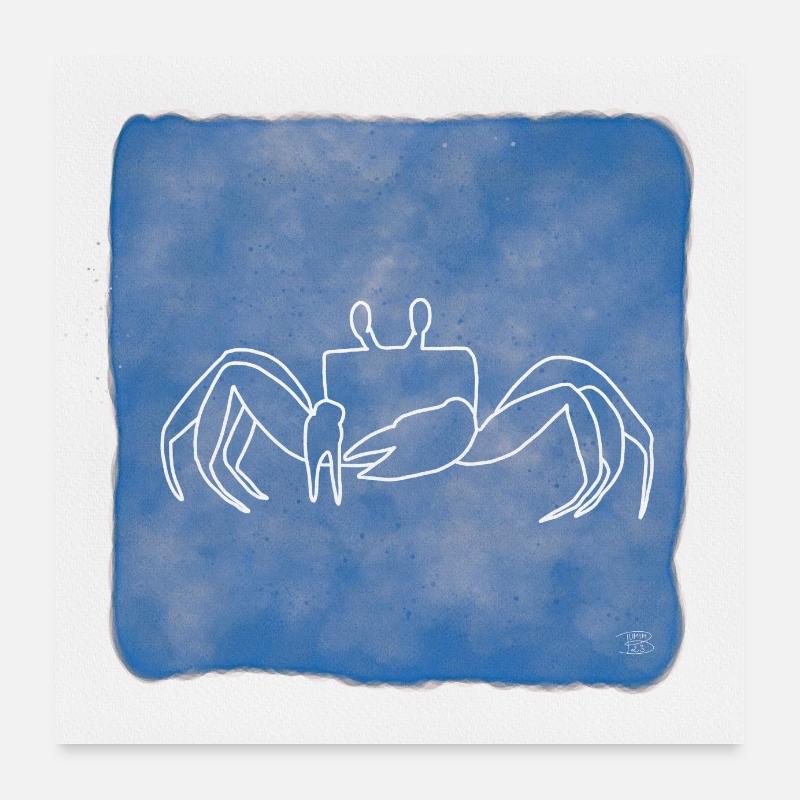 Crab Poster 24" x 24" (60x60 cm)