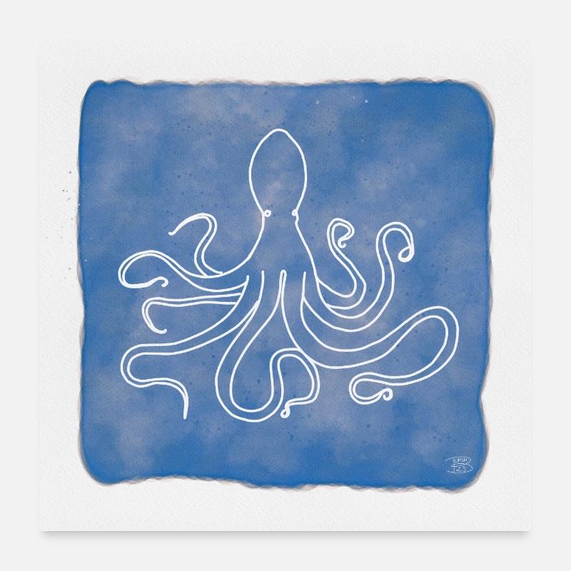 Oktopus Poster 60x60 cm