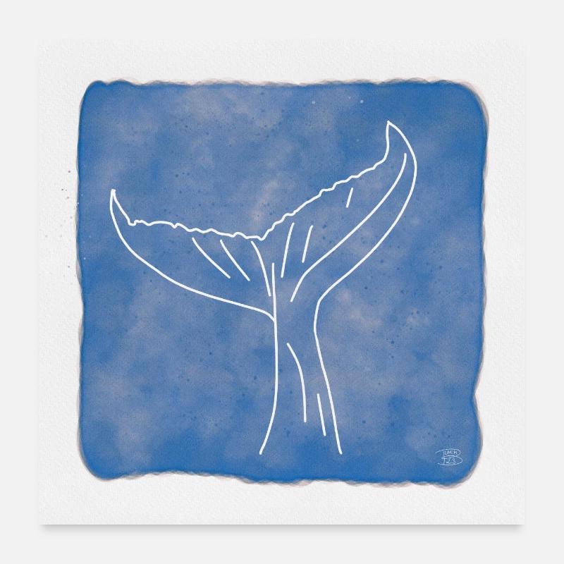 Whale fin Poster 24" x 24" (60x60 cm)