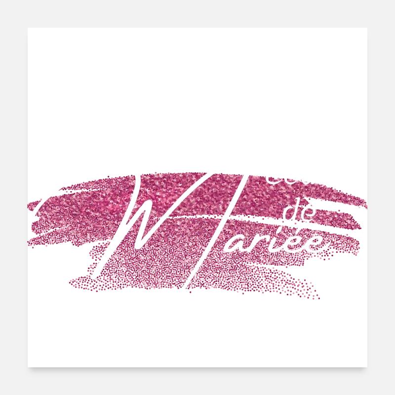 Team de la mariée golden pink Poster 60 x 60 cm