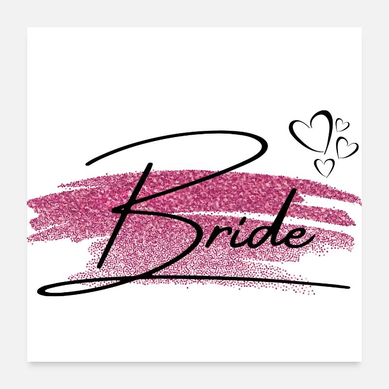 bride golden pink- la mariée Poster 60 x 60 cm