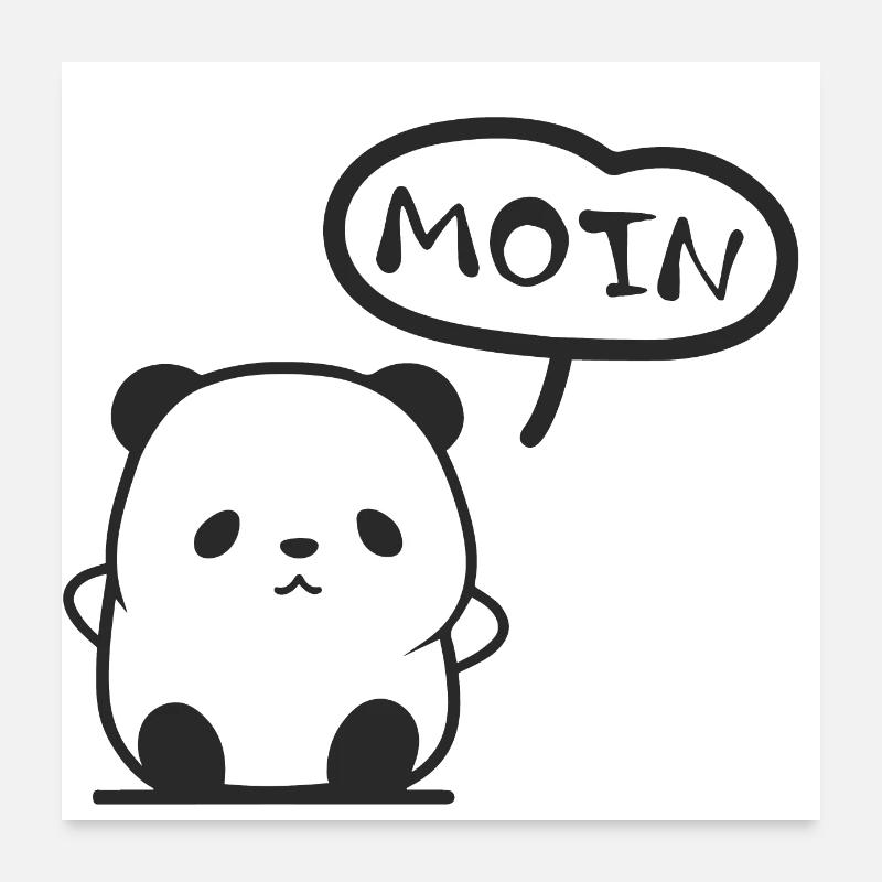 Moin Bär Poster 60x60 cm