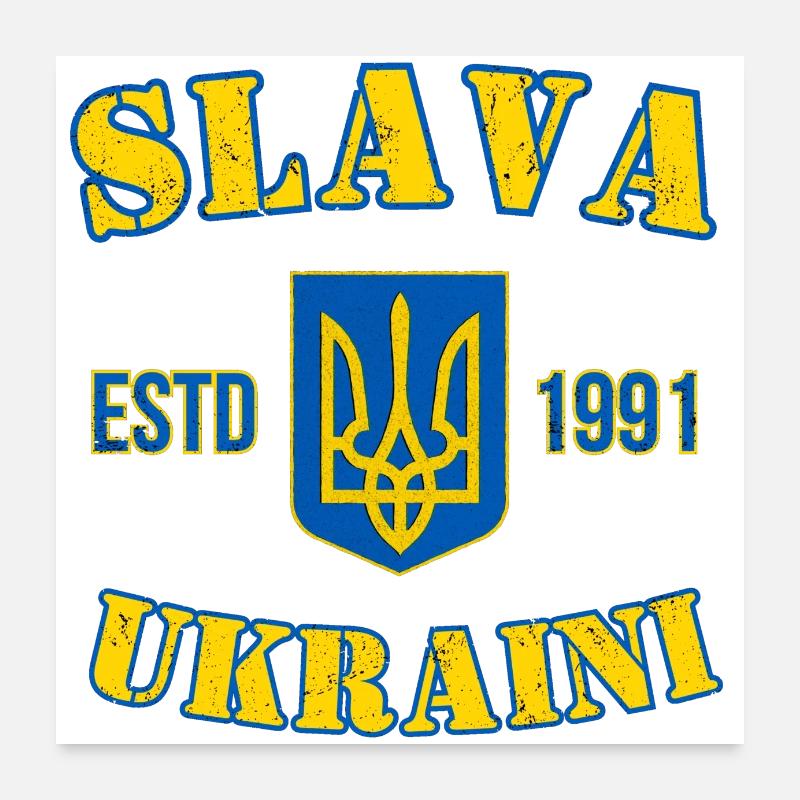 SLAVA UKRAINI Poster 60 x 60 cm