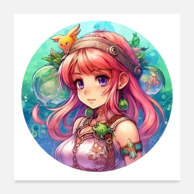 A cute fairy tale needs a cute girl:) Poster 24" x 24" (60x60 cm)