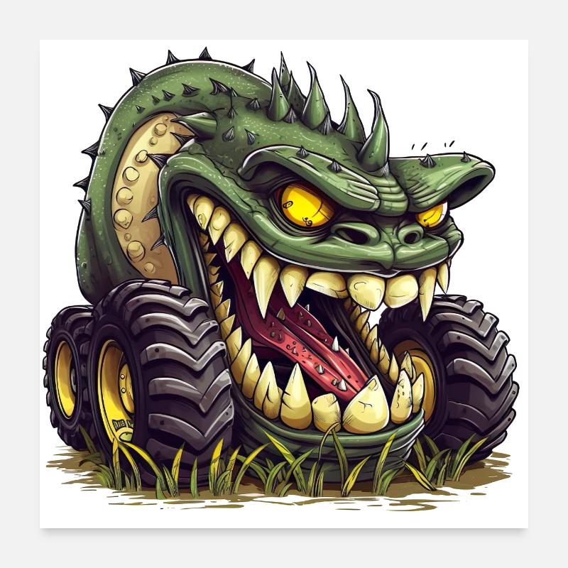 When it comes to harvesting, this machine knows no mercy Poster 24" x 24" (60x60 cm)