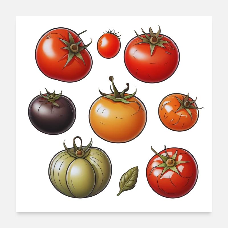 Tomates Poster 60 x 60 cm