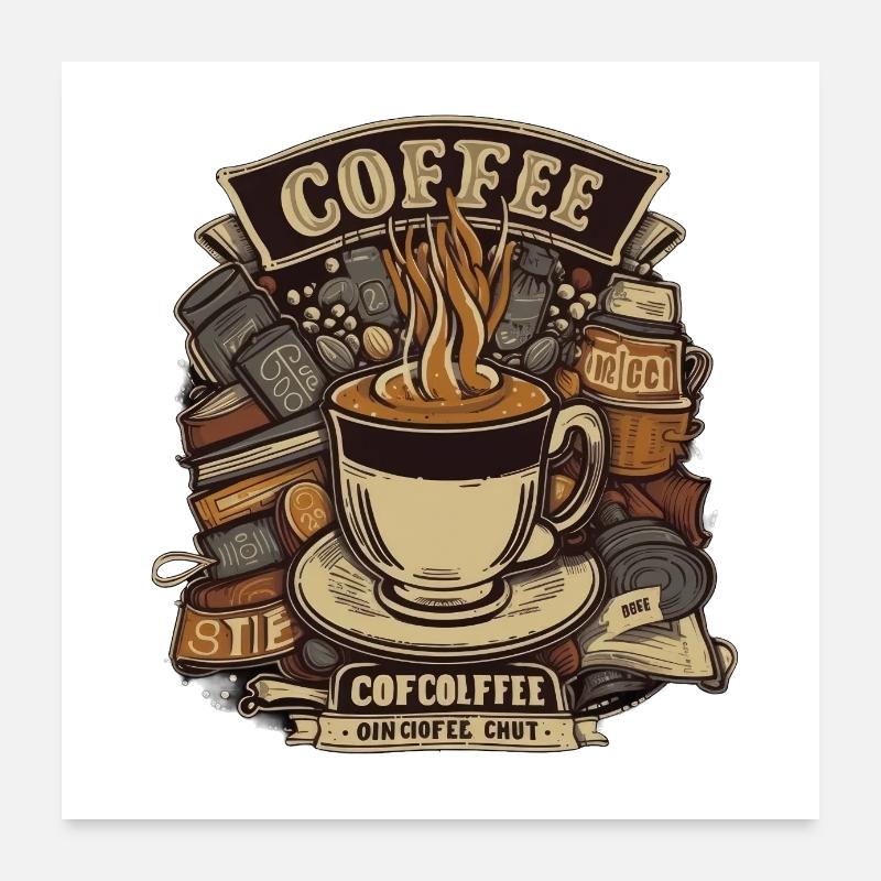 Le café est toujours une bonne idée Poster 60 x 60 cm