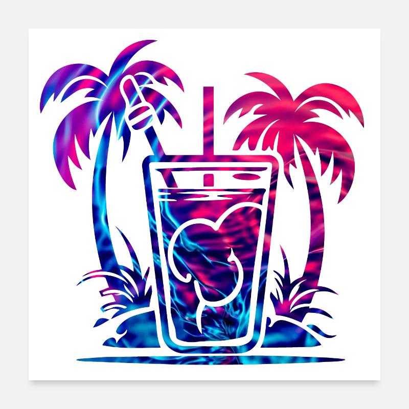 Tropical Drink Poster 24" x 24" (60x60 cm)