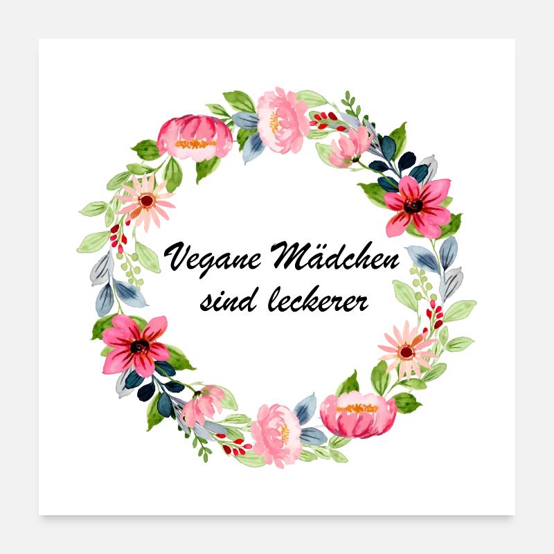 veganemaedchen Poster 60x60 cm
