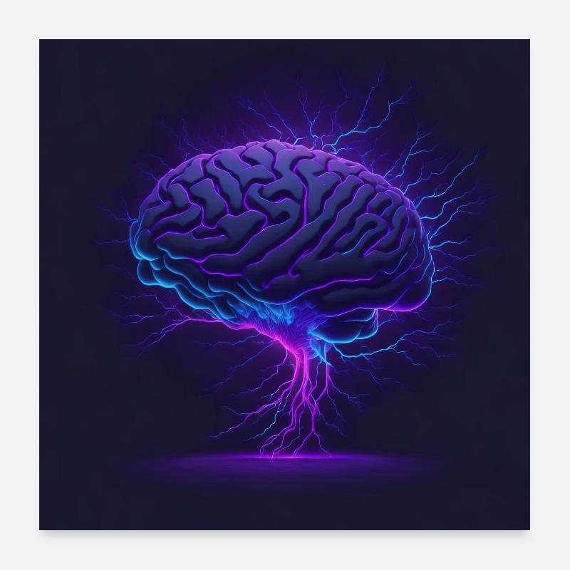 Brain Poster 24" x 24" (60x60 cm)
