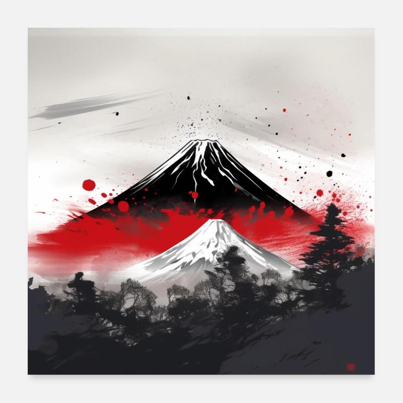 Magical Mount Fuji Poster 24" x 24" (60x60 cm)