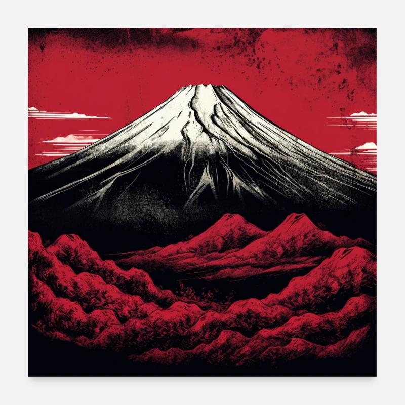Mont Fuji Poster 60 x 60 cm