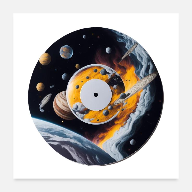 Vinyl Platte CD Retro Cool Universum Poster 60x60 cm