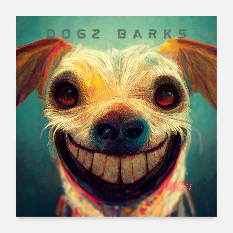 Dogz bellt Poster 60x60 cm