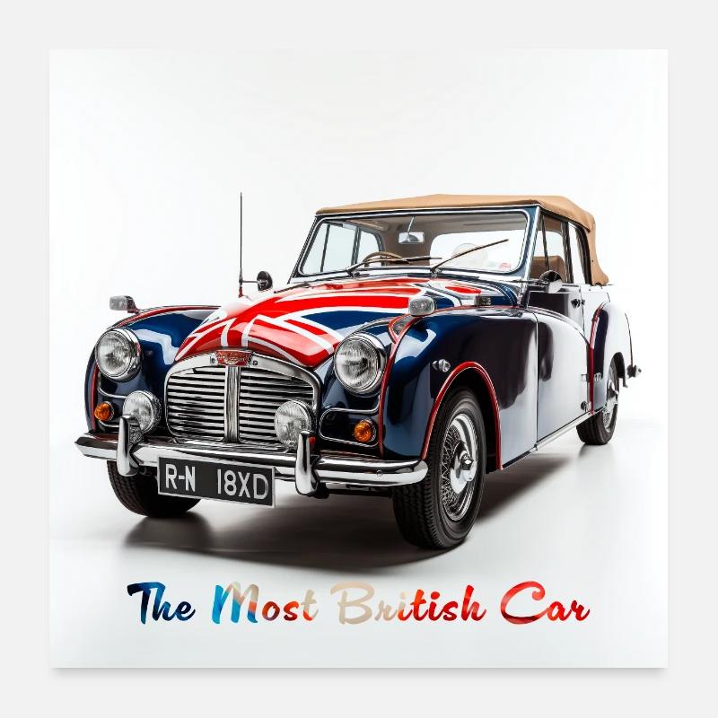 L’affiche de voiture la plus britannique Poster 60 x 60 cm