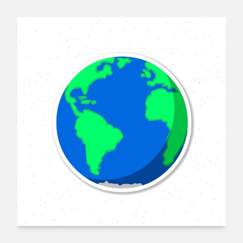 Planète Terre Poster 60 x 60 cm