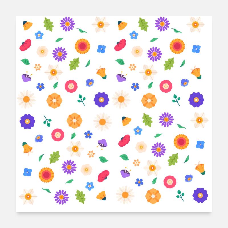 Floral motif Poster 24" x 24" (60x60 cm)