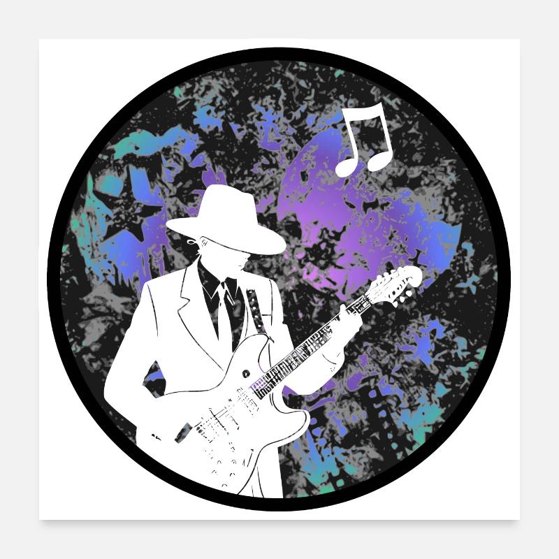 Guitarist Poster 24" x 24" (60x60 cm)
