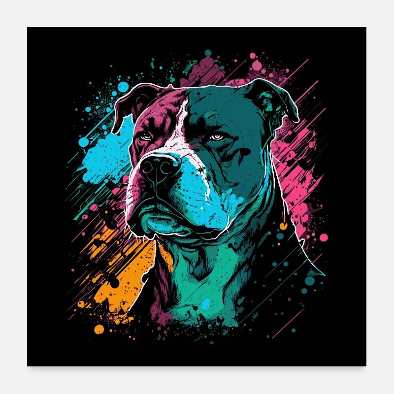American Staffordshire Terrier Poster 60x60 cm