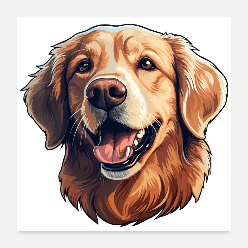 Golden Retriever Dog Poster 24" x 24" (60x60 cm)