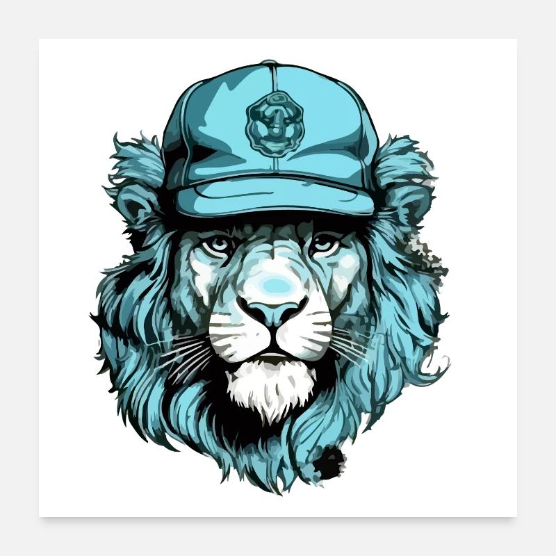 Boudi the blue lion Poster 24" x 24" (60x60 cm)